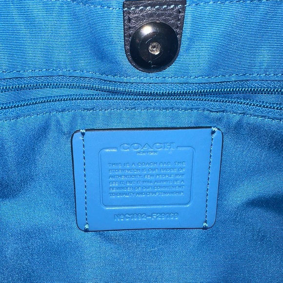 Coach x NASA Black (Navy) Derby Tote Rainbow Straps Limited Edition Leather Bag - Picture 4 of 4